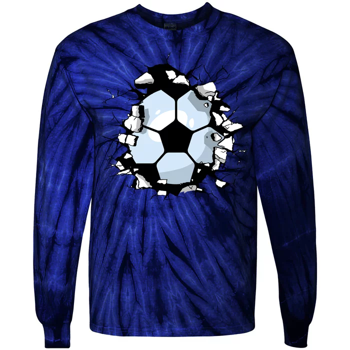 Soccer Ball Smash Tie-Dye Long Sleeve Shirt