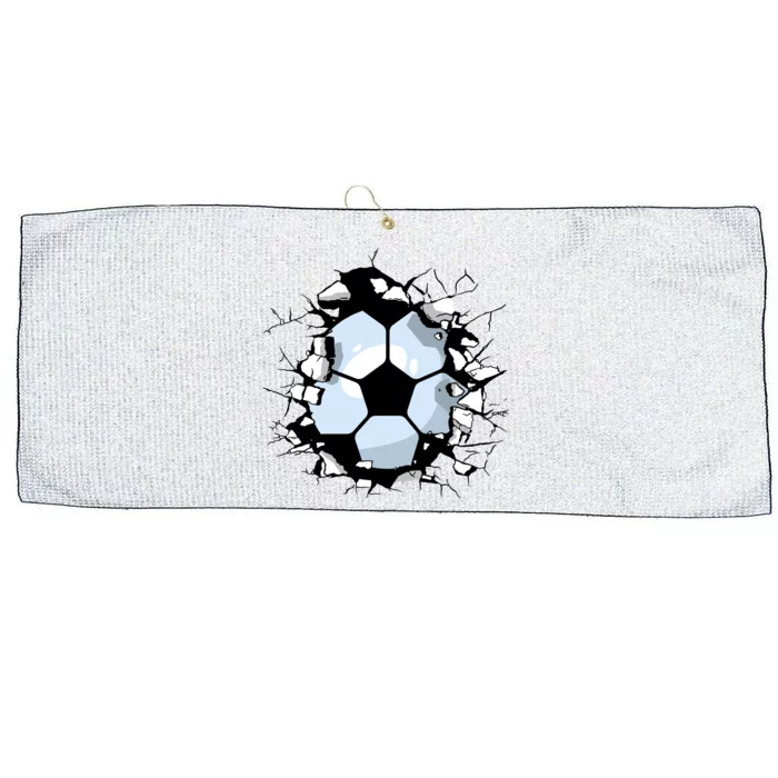 Soccer Ball Smash Large Microfiber Waffle Golf Towel