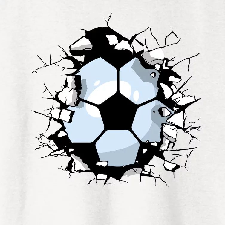 Soccer Ball Smash Women's Crop Top Tee