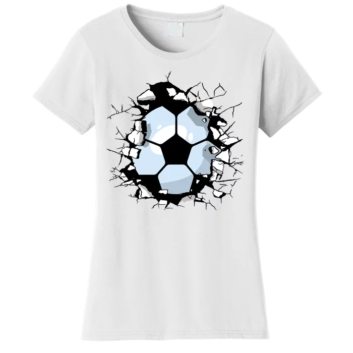 Soccer Ball Smash Women's T-Shirt