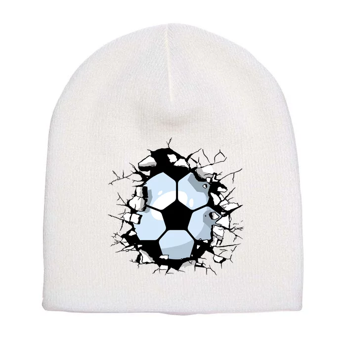 Soccer Ball Smash Short Acrylic Beanie