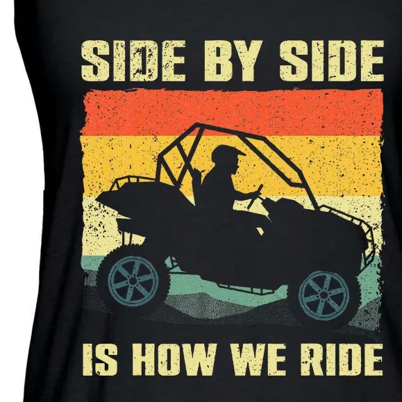 Side By Side Is How We Ride Ladies Essential Flowy Tank