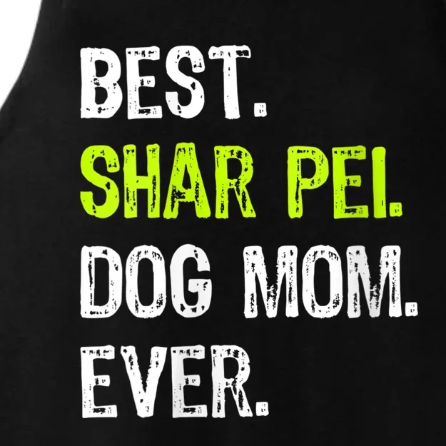 S Best Shar Pei Dog Mom Ever Dog Lovers Vneck Ladies Tri-Blend Wicking Tank