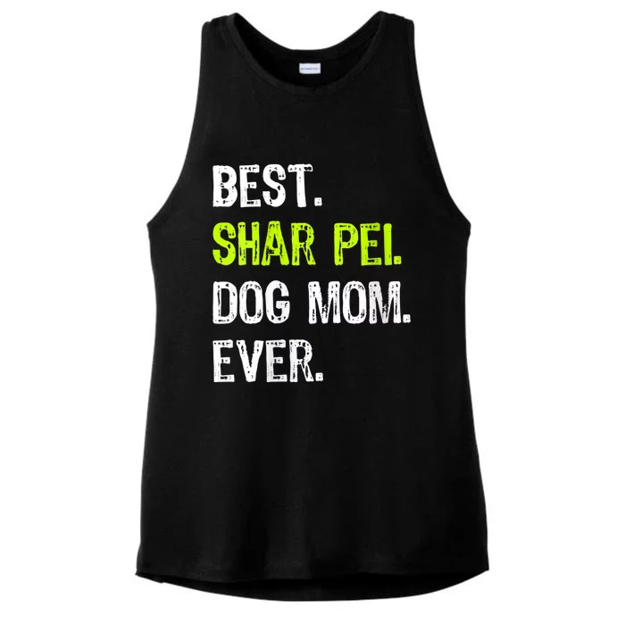 S Best Shar Pei Dog Mom Ever Dog Lovers Vneck Ladies Tri-Blend Wicking Tank