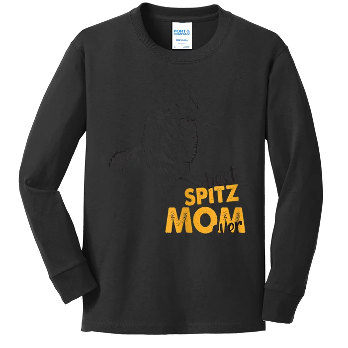 S Best Spitz Mom Ever German Spitz Dog Owner German Spitz Kids Long Sleeve Shirt