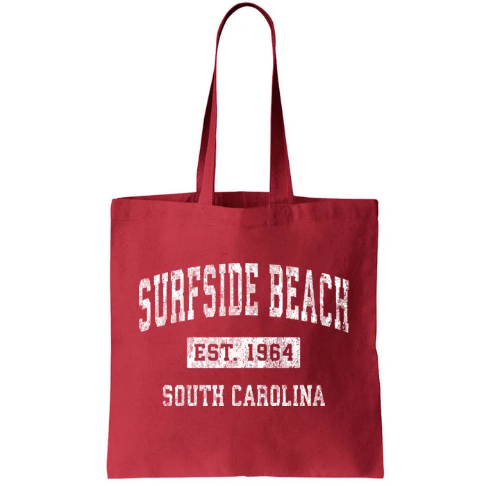 Surfside Beach South Carolina Sc Vintage Established Sports Design Tote Bag