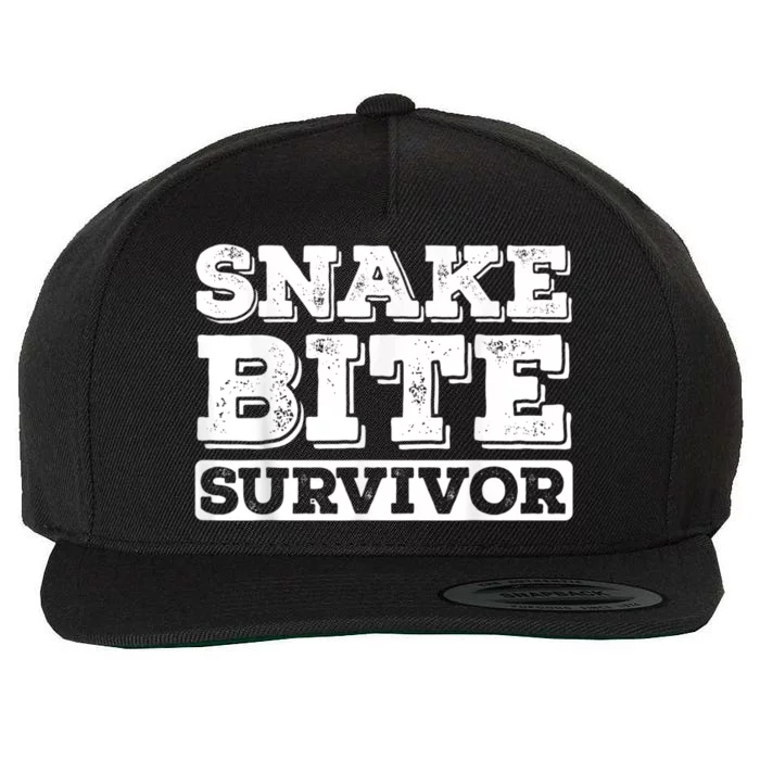 Snake Bite Survivor Venomous Cottonmouth Timber Rattlesnake Wool Snapback Cap