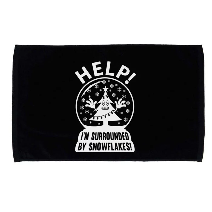 Surrounded By Snowflakes Microfiber Hand Towel