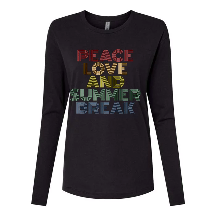 Summer Break Summer Vacation Retro Womens Cotton Relaxed Long Sleeve T-Shirt