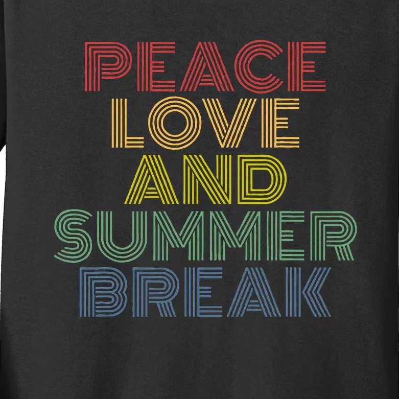 Summer Break Summer Vacation Retro Kids Long Sleeve Shirt