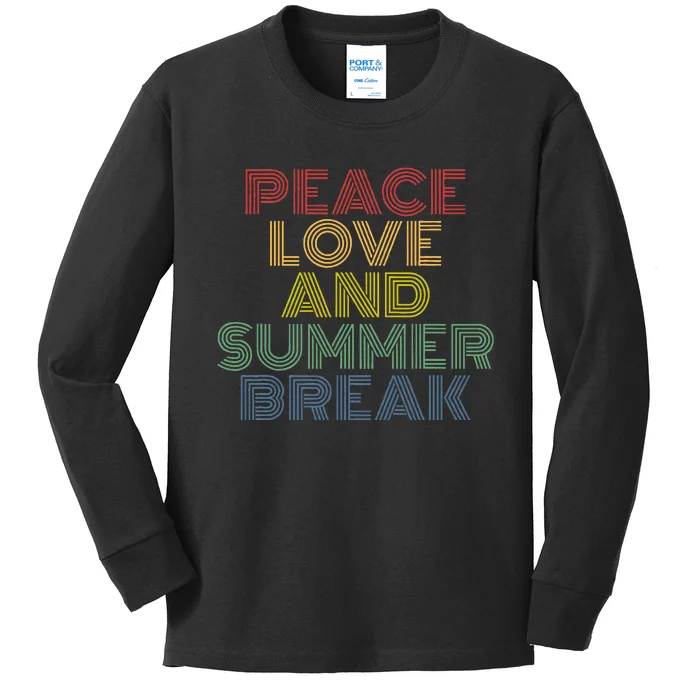 Summer Break Summer Vacation Retro Kids Long Sleeve Shirt