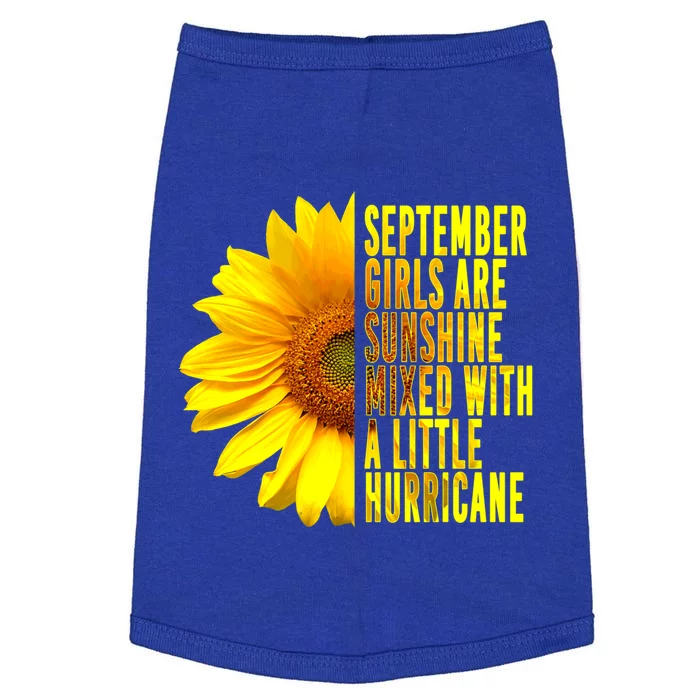 September Birthday Sunflower Funny Quote Gift Cute Gift Doggie Tank