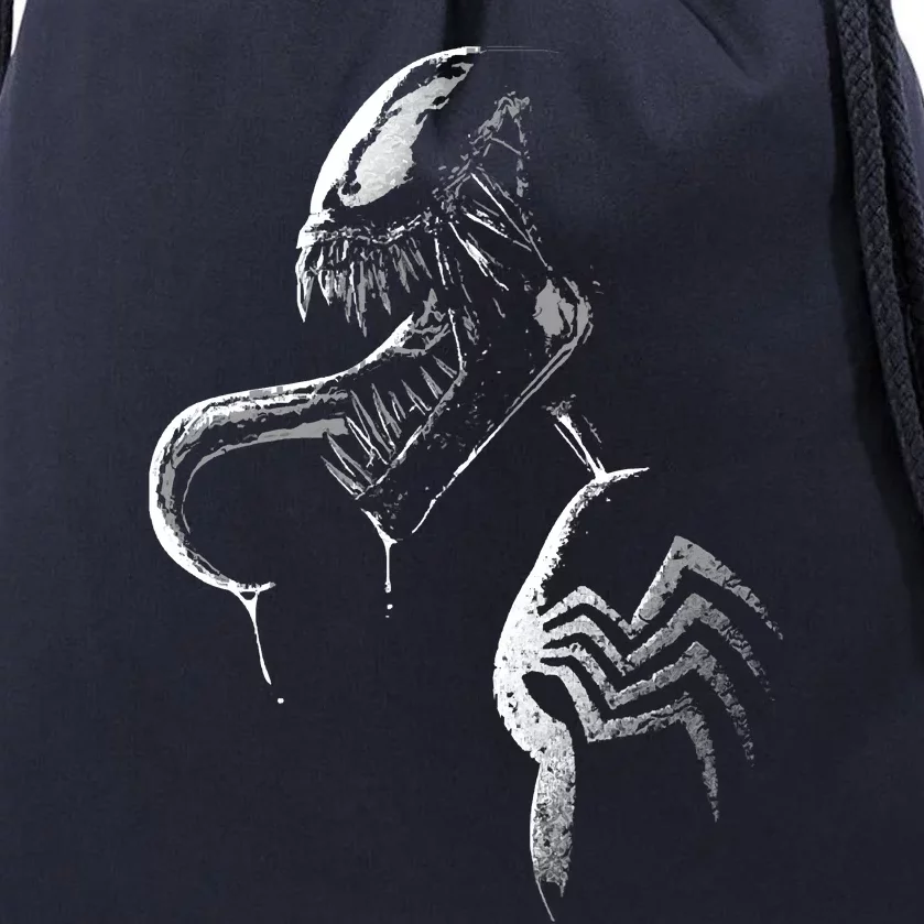 Spider Black Drawstring Bag