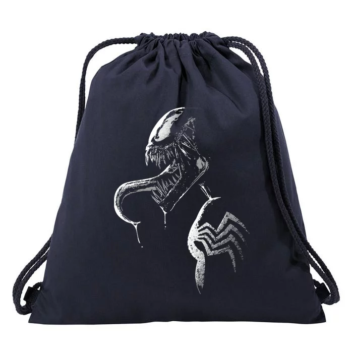 Spider Black Drawstring Bag