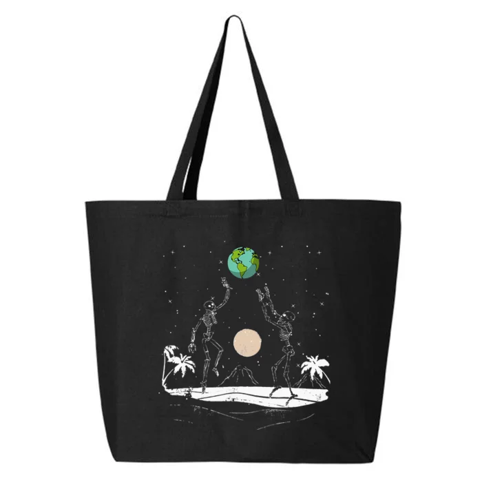 Summer Beach Skeletons Volleyball Earth Space Cosmos Indie 25L Jumbo Tote