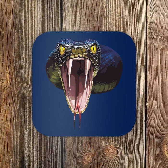 Scary Black Snake Halloween Costume Gift Coaster