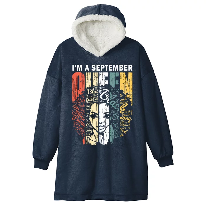 September Birthday Shirts For Women Virgo Gifts Girl Hooded Wearable Blanket