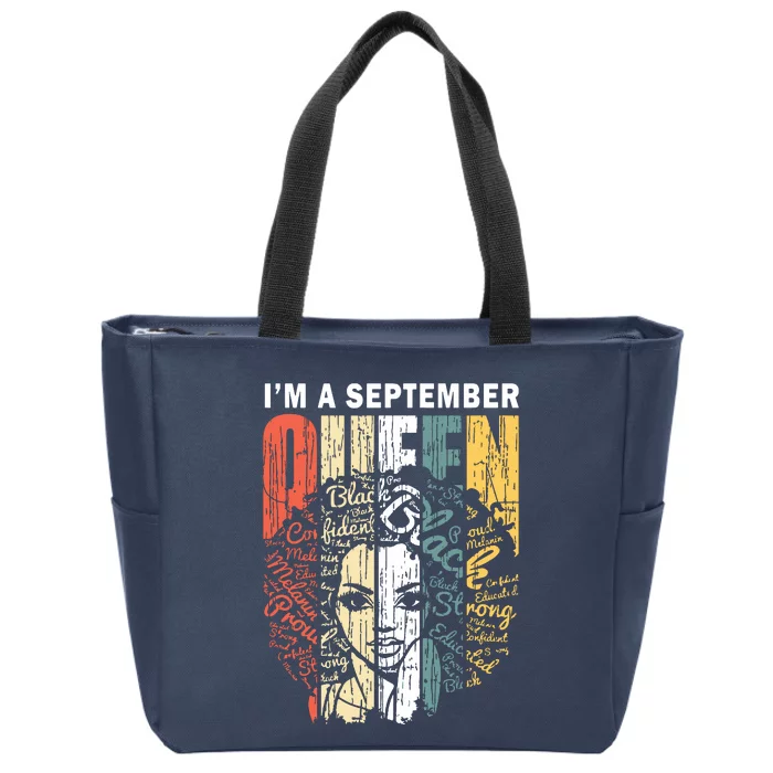 September Birthday Shirts For Women Virgo Gifts Girl Zip Tote Bag