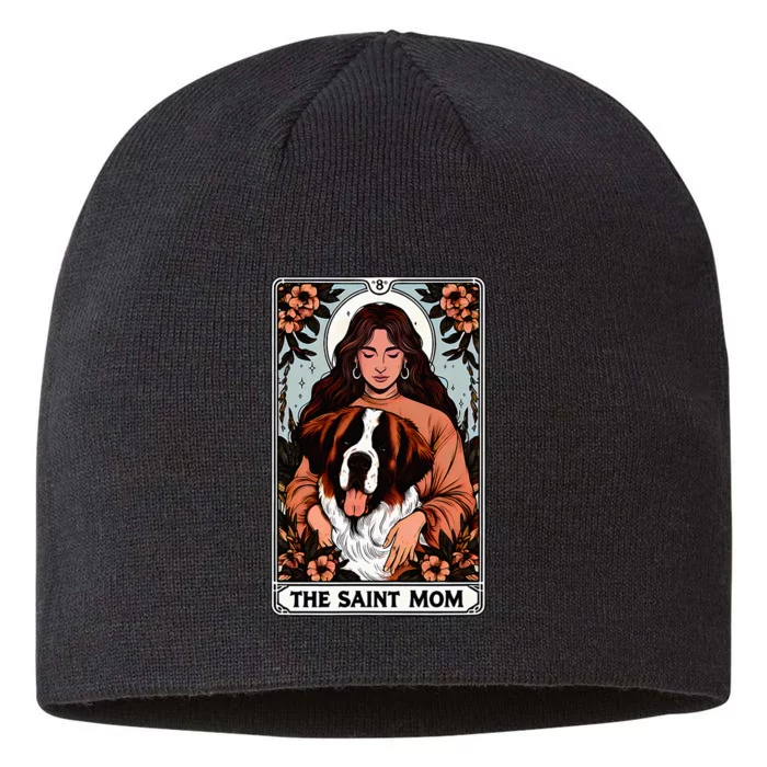 Saint Bernard St. Bernard Dog Mom Tarot Card 8 1/2in Sustainable Knit Beanie