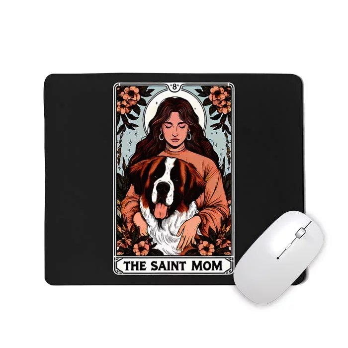 Saint Bernard St. Bernard Dog Mom Tarot Card Mousepad