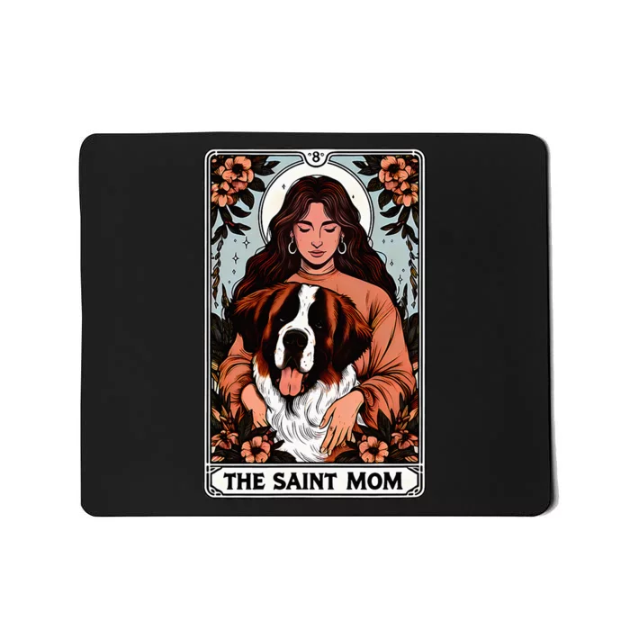 Saint Bernard St. Bernard Dog Mom Tarot Card Mousepad