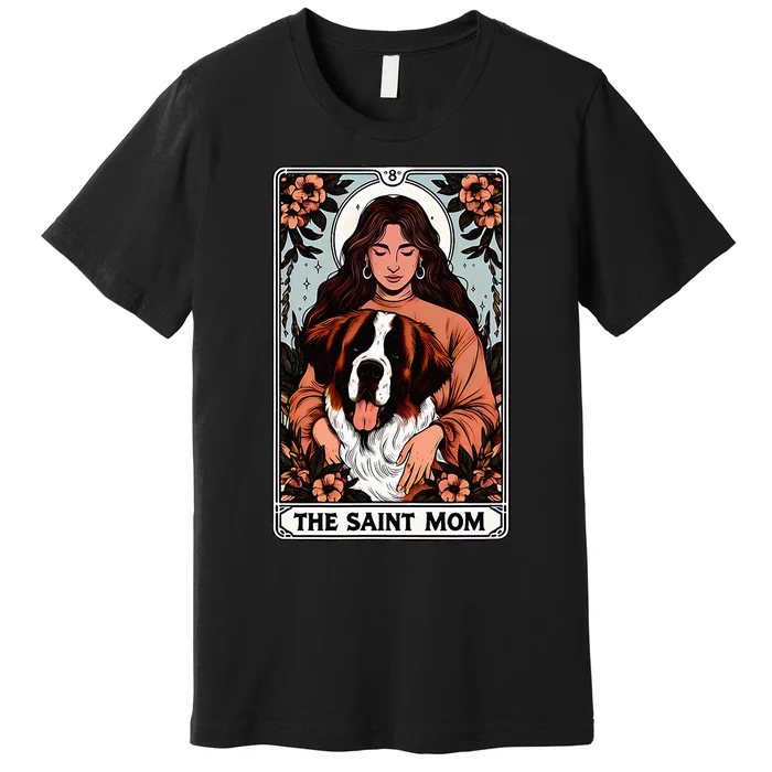 Saint Bernard St. Bernard Dog Mom Tarot Card Premium T-Shirt