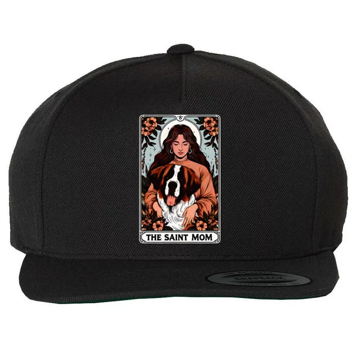 Saint Bernard St. Bernard Dog Mom Tarot Card Wool Snapback Cap