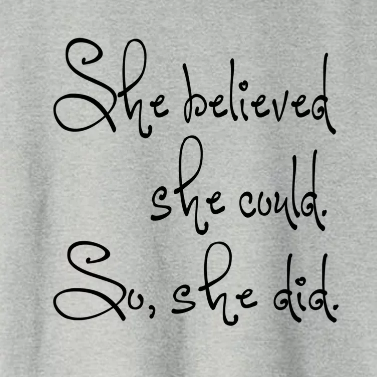 She Believed She Could So She Did Graduation Gift Women's Crop Top Tee