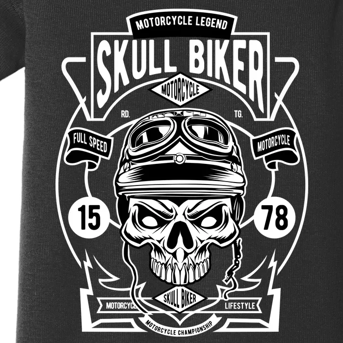 Skull Biker Baby Bodysuit