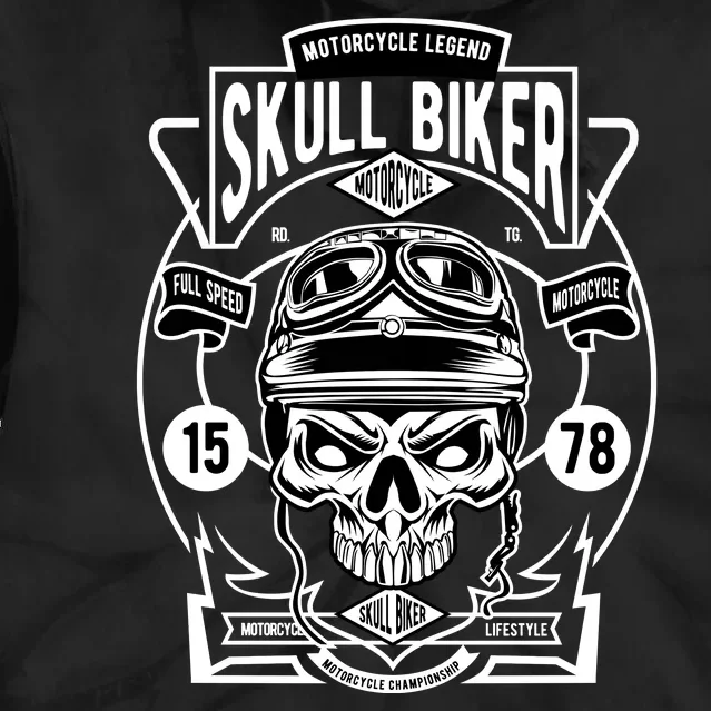 Skull Biker Tie Dye Hoodie