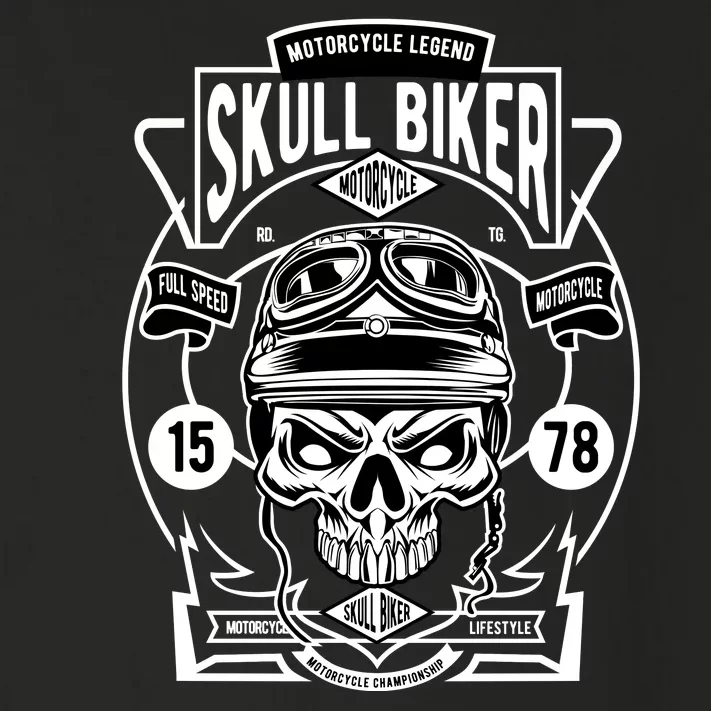 Skull Biker Toddler Long Sleeve Shirt