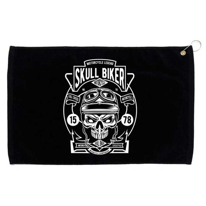 Skull Biker Grommeted Golf Towel