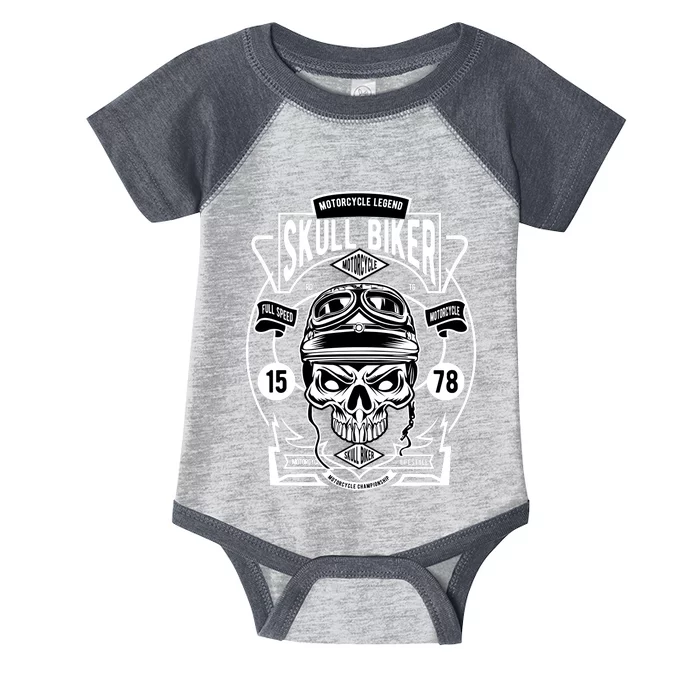 Skull Biker Infant Baby Jersey Bodysuit