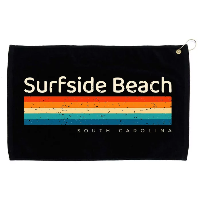 Surfside Beach Sc South Carolina Retro Design Grommeted Golf Towel