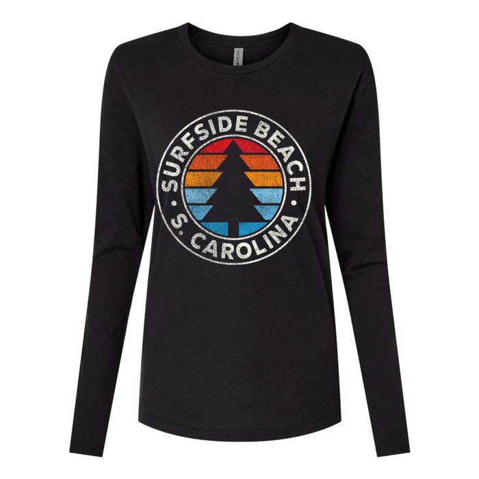 Surfside Beach South Carolina Sc Vintage Graphic Retro 70s Womens Cotton Relaxed Long Sleeve T-Shirt