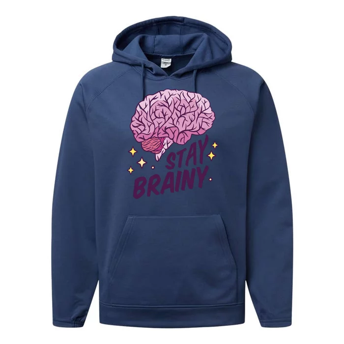 Stay Brainy Performance Fleece Hoodie