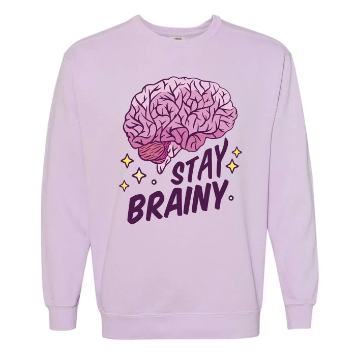 Stay Brainy Garment-Dyed Sweatshirt