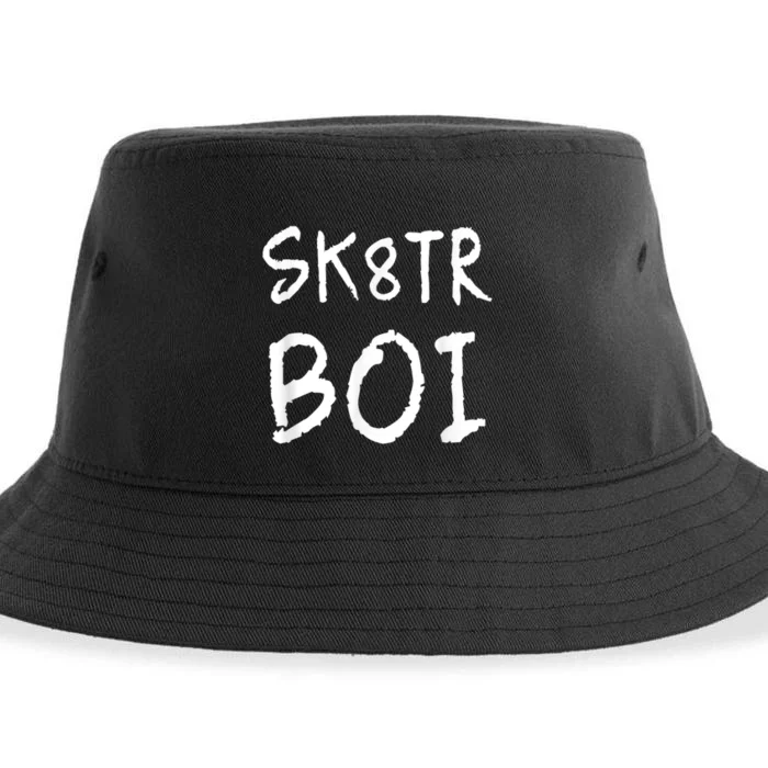 Skater Boi Sk8tr Boy For Skateboard Riders Sustainable Bucket Hat