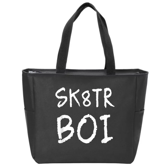 Skater Boi Sk8tr Boy For Skateboard Riders Zip Tote Bag