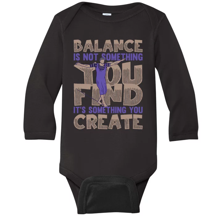 Slackliners Balance Slacklining Baby Long Sleeve Bodysuit