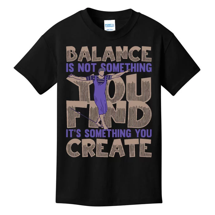 Slackliners Balance Slacklining Kids T-Shirt