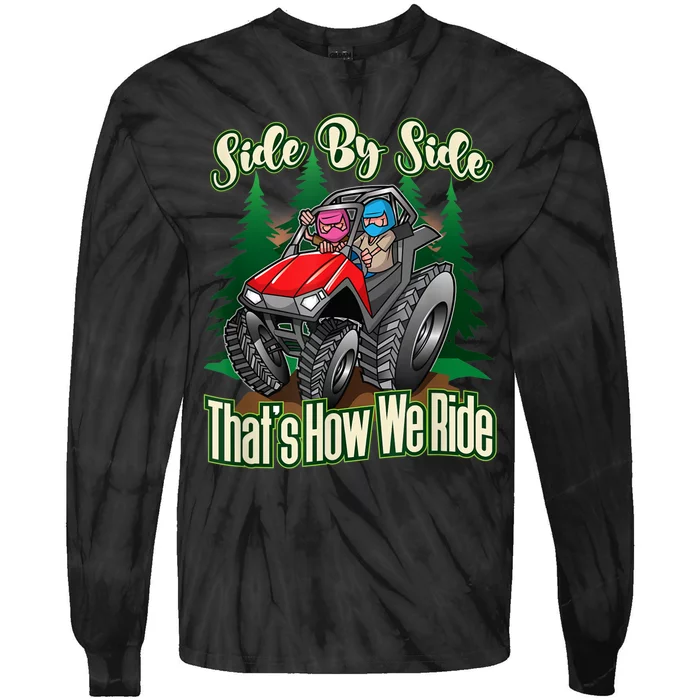 Side By Side ATV Four Wheeler Off Road Riding Tie-Dye Long Sleeve Shirt