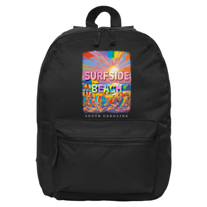 Surfside Beach South Carolina Sc Beachside Bliss Sd285 16 in Basic Backpack