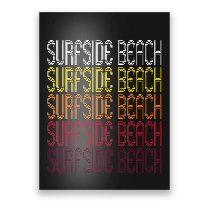 Surfside Beach Sc | Vintage Style South Carolina Poster