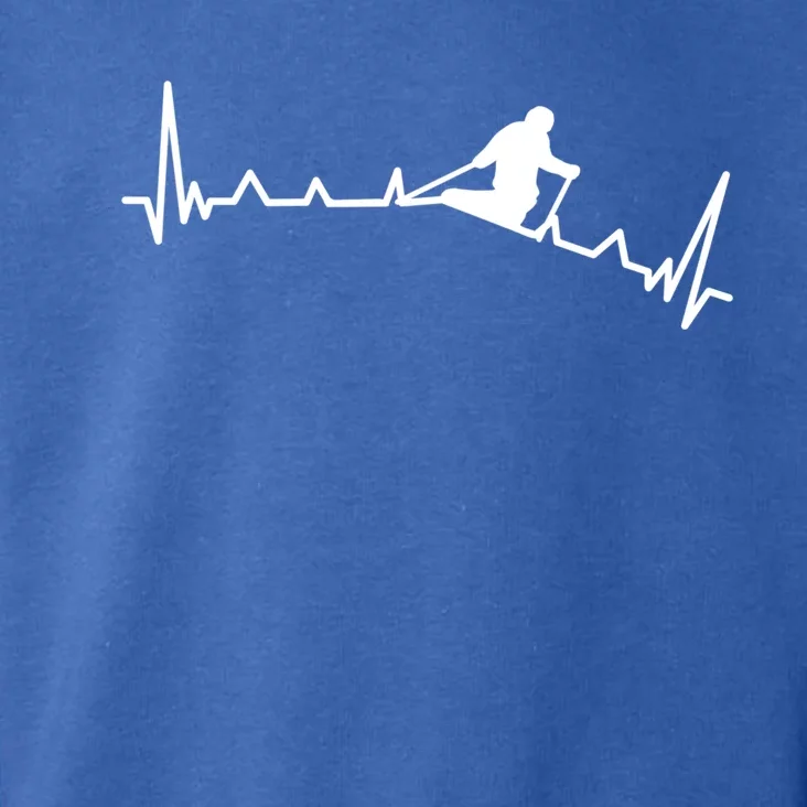 Skiing Backcountry Skier Heartbeat Ski Telemark Norway Funny Gift Toddler Hoodie