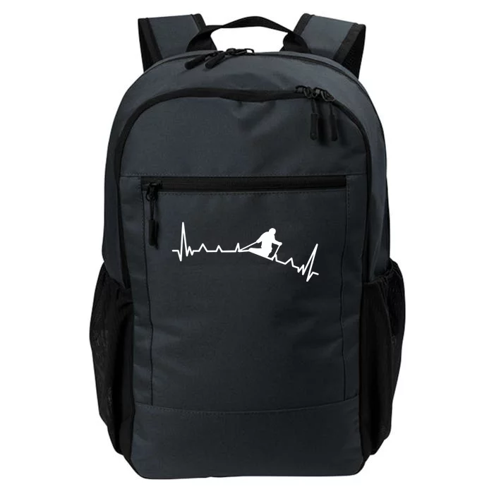 Skiing Backcountry Skier Heartbeat Ski Telemark Norway Funny Gift Daily Commute Backpack