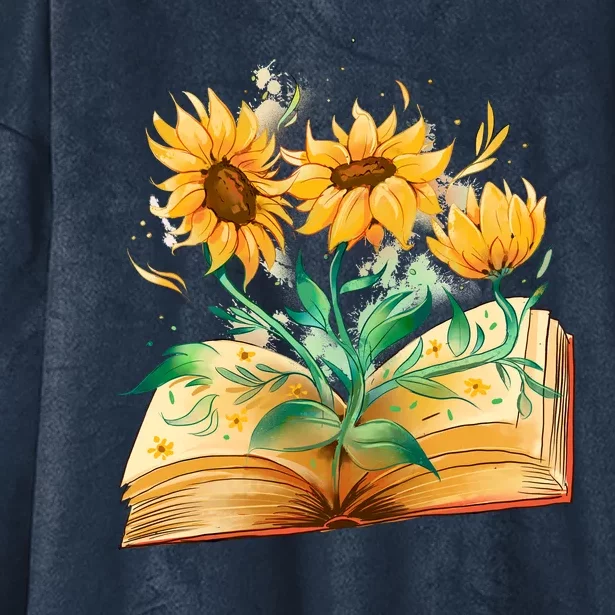 Sunflower Book Hooded Wearable Blanket