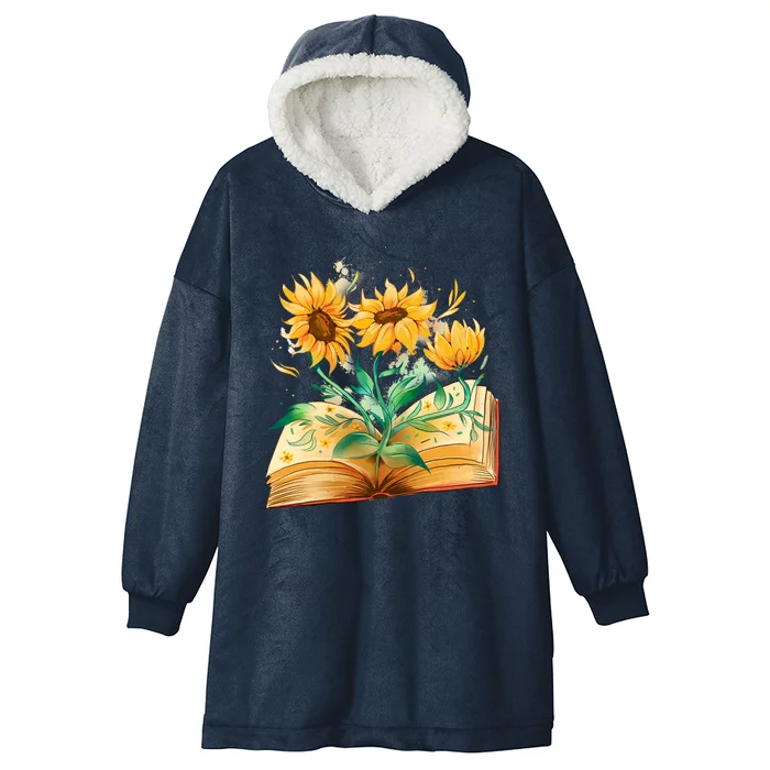 Sunflower Book Hooded Wearable Blanket