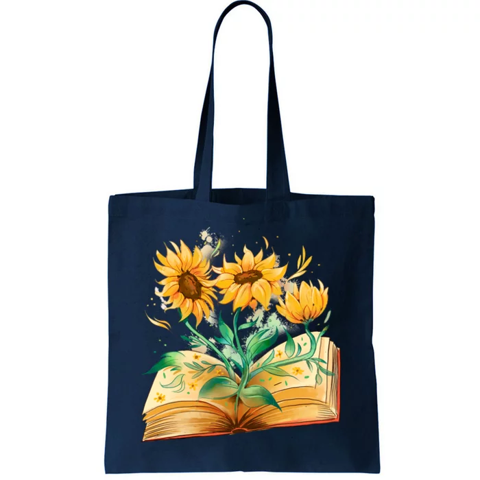 Sunflower Book Tote Bag