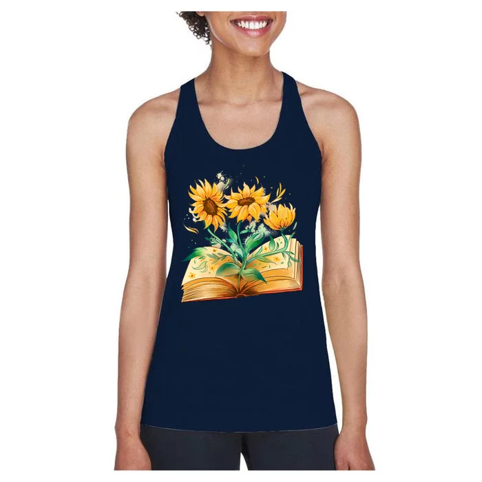 Sunflower Book Women's Racerback Tank